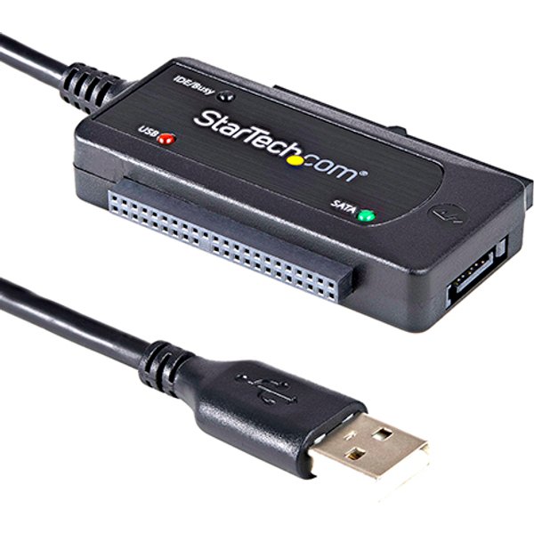 Startech USB2SATAIDE | Usb 2.0 To Sata/Ide Combo Adapter For 2.5/3.5-Inch Ssd/Hdd-image