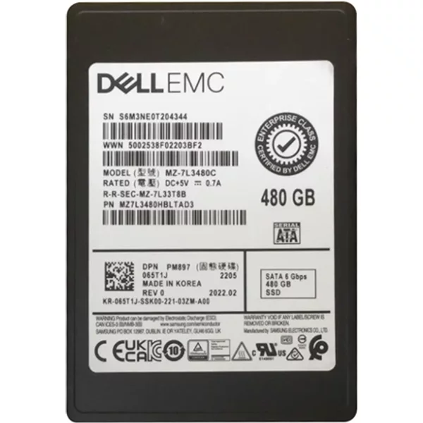 Dell 065T1J | 480GB Sata 6Gb/S Mixed Use 2.5-Inch Solid State Drive-image
