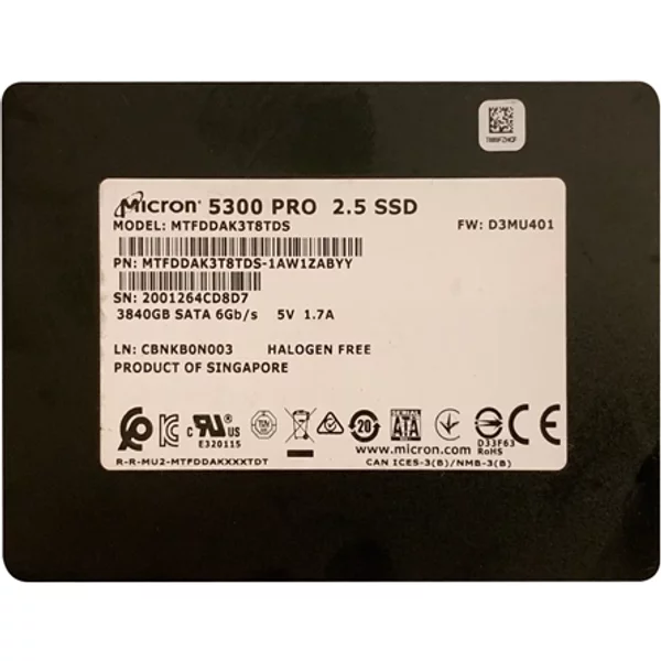 Micron MTFDDAK3T8TDS | 3.84TB Sata 6Gb/S 2.5-Inch Solid State Drive-image