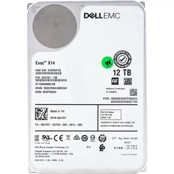 Seagate ST12000NM0128 | Exos X14 12TB 7200RPM Sata 6Gb/S 256MB Cache (512E) 3.5-Inch Hard Drive-image