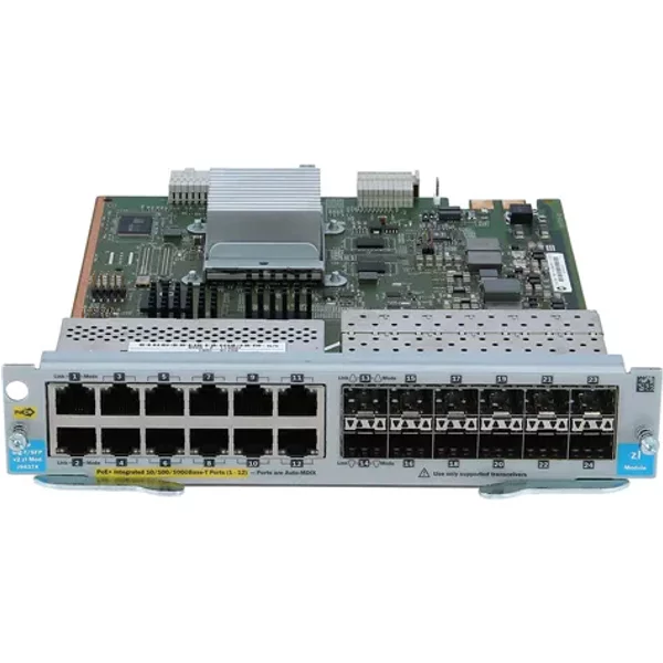 Hp J9637-61001 | 12 X Ports Poe+ 1000Base-T + 12 X Ports Sfp V2 Zl Gigabit Ethernet Expansion Module-image