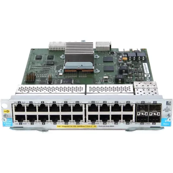 Hp J9308AZ | Procurve Zl 20 X Ports 1000Base-T Poe+ + 4 X Ports Sfp Mini-Gbic Layer 4 Managed Gigabit Ethernet Network Switch Module-image