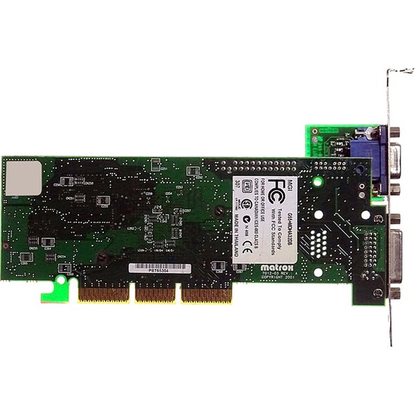 Matrox G55MDHA32DB | Millennium G550 32MB Ddr Dvi/ Tv-Out Agp 4X Video Graphics Card-image