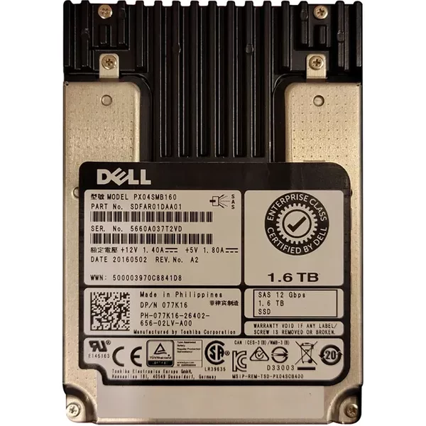 Toshiba PX04SMB160 | PX04SMB Series 1.6TB Enterprise Multi-Level Cell Sas 12Gb/S 2.5-Inch Solid State Drive-image