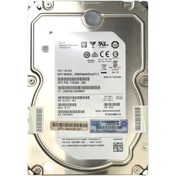 HP 843426-001 | 4TB 7200RPM SAS 12Gb/S 3.5-Inch Hard Drive For 3PAR Storeserv 8000-image
