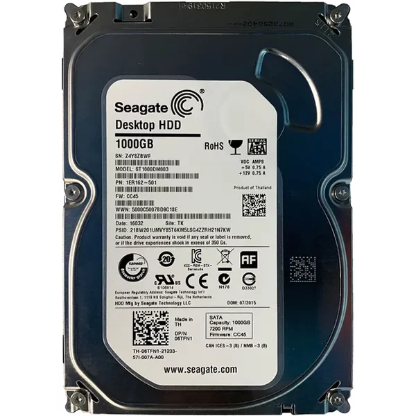 HP 1ER162-501 | 1TB 7200RPM Sata 6Gb/S 64MB Cache 3.5-Inch Hard Drive-image