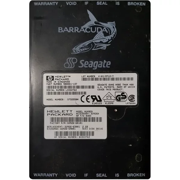 Seagate ST32550N | Barracuda 2LP Series 2.1GB 7200RPM Fast Scsi 512KB Cache (Ce) 50-Pin 3.5-Inch Hard Drive-image