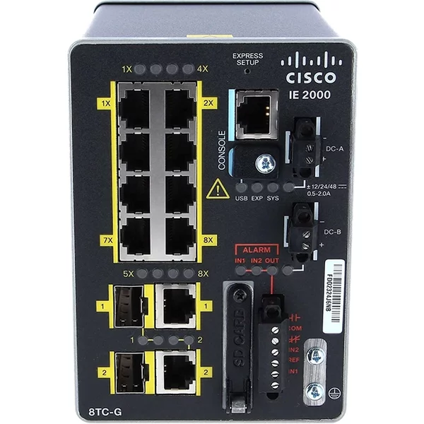 Cisco IE-2000-8TC-G-N-RF | Industrial Ethernet Ie 2000 Series 8 X Fe Ports 10/100Base-Tx + 2 X Ge Combo Sfp Ports Layer 2 Managed Din Rail-Mountable Fast Ethernet Switch-image