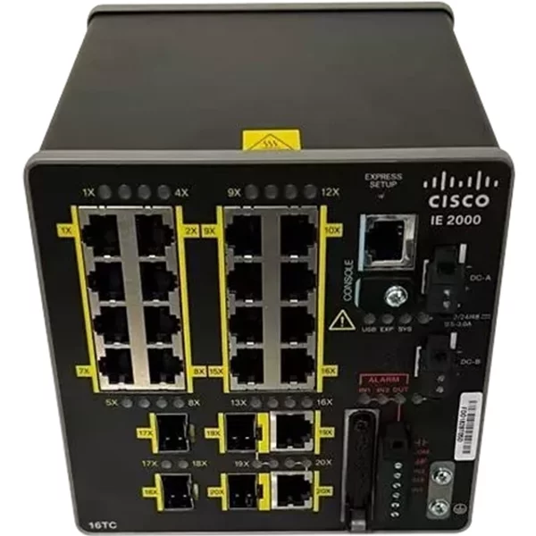Cisco IE-2000-16TC-B-RF | Industrial Ethernet 2000 Series 20 X Ports 10/100Base-Tx + 4 X Sfp Ports Layer 2 Managed Rail-Mountable Fast Ethernet Network Switch-image