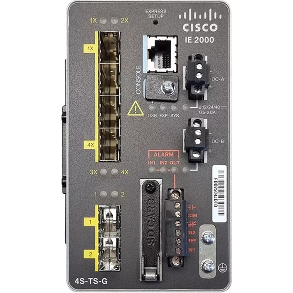 Cisco IE-2000-4S-TSGL-RF | Industrial Ethernet Ie 2000 Series 4 X Sfp Ports 10/100Base-X + 2 X Ge Sfp Uplink Ports Layer 2 Managed Rail-Mountable Fast Ethernet Network Switch-image