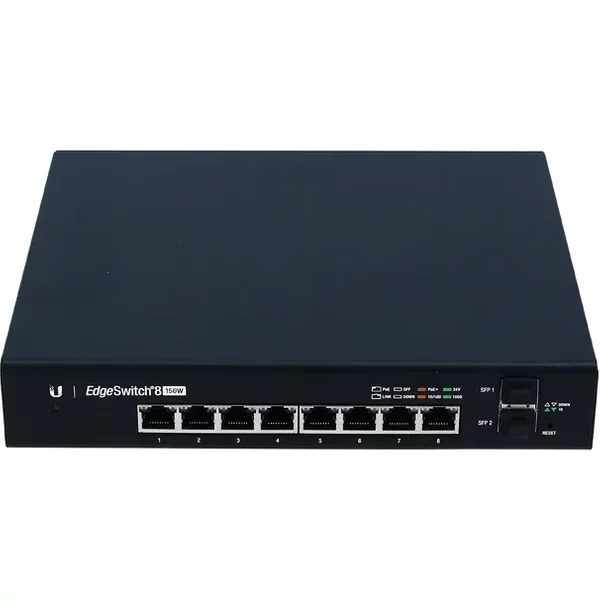 Ubiquiti ES-8-150W | EdgeSwitch 8-Port 150-Watt Managed PoE+ Gigabit Switch