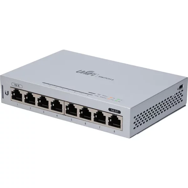 Ubiquiti US-8-5 | Unifi 8 X RJ-45 Ports 1000Base-T 1 X Poe Passthrough Port Layer 2 Managed Gigabit Ethernet Network Switch-image