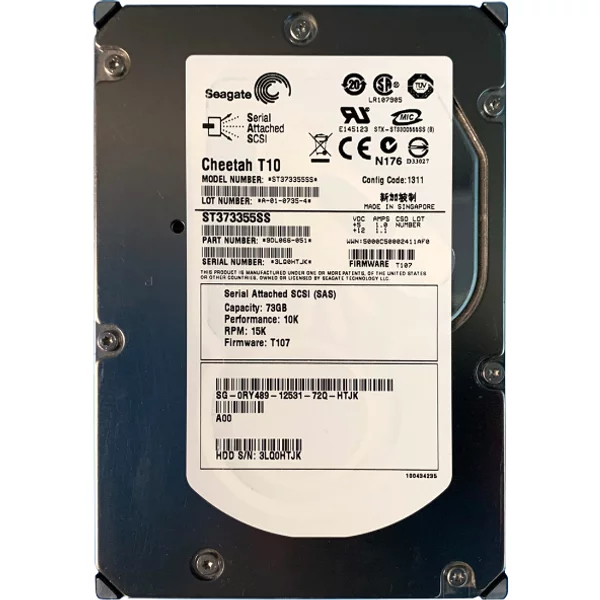 Dell 0RY489 | 73GB 15000RPM SAS 3Gb/S Hot-Pluggable 16MB Cache 3.5-Inch Hard Drive For Poweredge Server-image