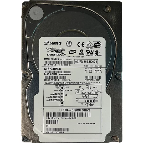Dell 0W2432 | 73GB 10000RPM Ultra160 Scsi 4MB Cache 80-Pin 3.5-Inch Hard Drive-image