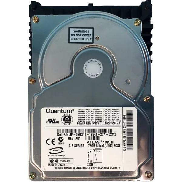 Dell 2G341 | 73GB 10000RPM Ultra160 Scsi Hot-Pluggable 80-Pin 3.5-Inch Hard Drive For Poweredge Servers-image
