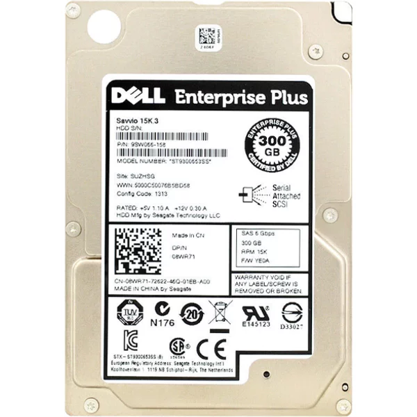 Dell 8WR71 | 300GB 15000RPM SAS 6Gb/S Hot-Pluggable 64MB Cache 2.5-Inch Hard Drive For Equallogic Storage Array-image