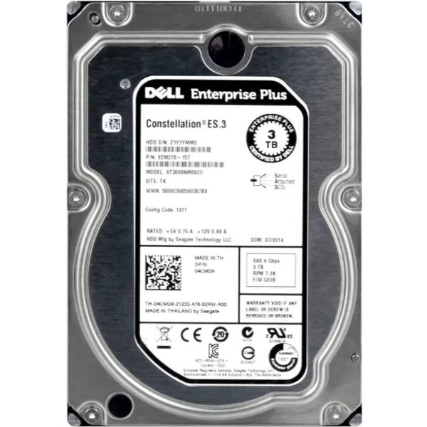 Seagate 9ZM278-157 | Constellation ES.3 Series 3TB 7200RPM SAS 6Gb/S 128MB Cache (Ce) 3.5-Inch Hard Drive-image