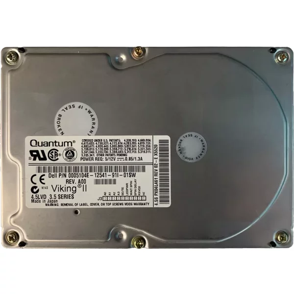 Dell 5104E | 4.5GB 7200RPM Ultra Wide Scsi 512KB Cache 68-Pin 3.5-Inch Hard Drive-image