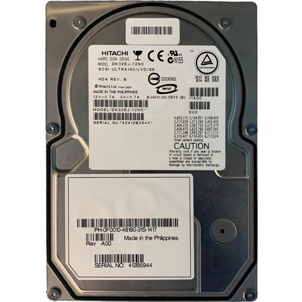 Dell F0010 | 73GB 10000RPM Ultra160 Scsi Hot-Pluggable 4MB Cache 80-Pin 3.5-Inch Hard Drive-image