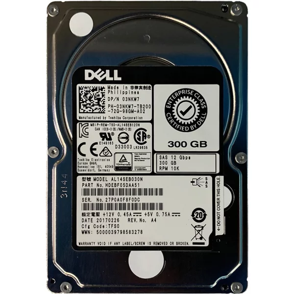 Toshiba HDEBF05DAA51 | 300GB 10000RPM SAS 12Gb/S 128MB Cache 2.5-Inch Hard Drive-image