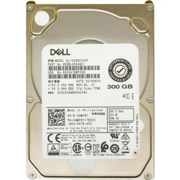 Toshiba HDEBL85DAB51 | 300GB 10000RPM SAS 12Gb/S 128MB Cache 2.5-Inch Hard Drive-image