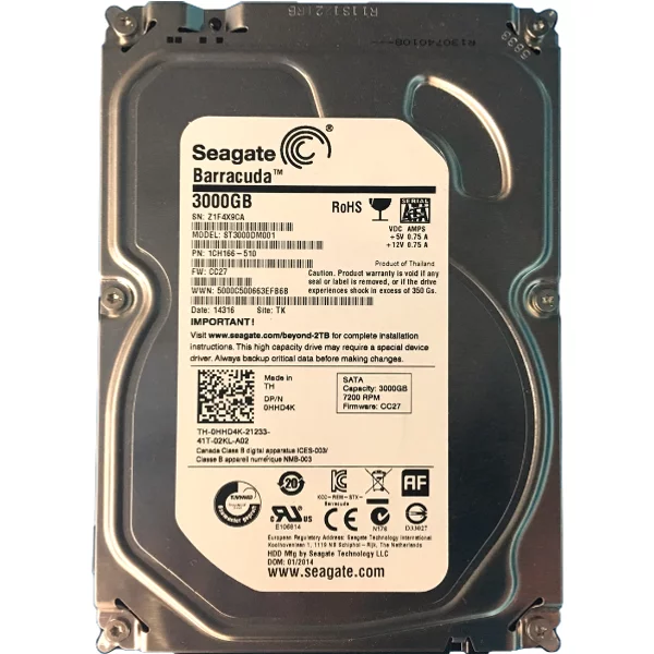 Dell HHD4K | 3TB 7200RPM Sata 6Gb/S Hot-Pluggable 64MB Cache 3.5-Inch Hard Drive For Poweredge Servers-image