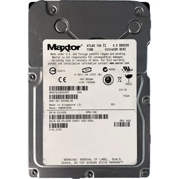 Dell OYJ428 | 73GB 15000RPM Ultra-320 Scsi 80-Pin Hot Swap 8MB Cache 3.5-Inch Internal Hard Drive-image