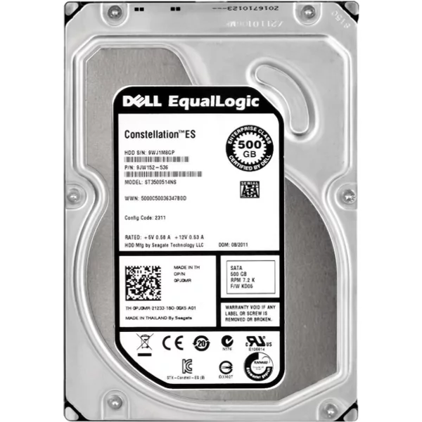 Dell PJ0MR | 500GB 7200RPM Sata 3Gb/S Hot-Pluggable 3.5-Inch Hard Drive For Equallogic Storage Array-image