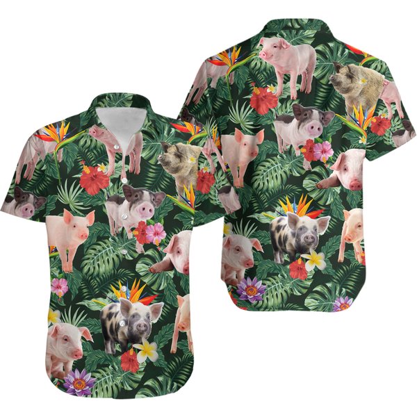 Pig Aloha Hawaiian Shirt-image