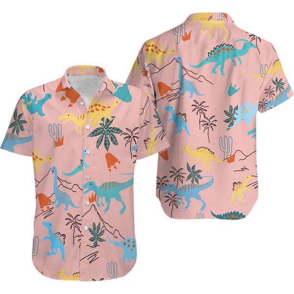 Color Dinosaur Hawaiian Shirt-image