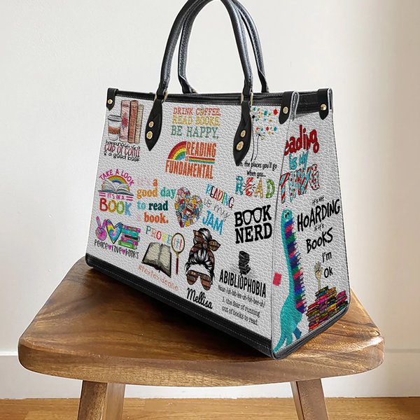 Reading Peace Love Books Handbag-image