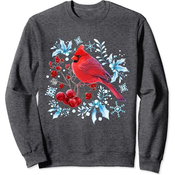 Red Cardinal Bird Lovers Birdwatching Christmas Bird 2022 Sweatshirt-image