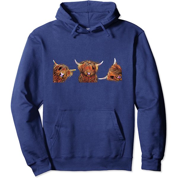 Scottish Hairy Highland Cow ' The Scotties ' Pullover Hoodie-image