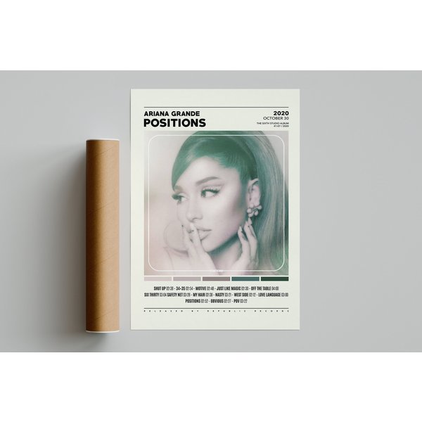 Ariana Positions Album Cover Poster, Ariana Poster-image