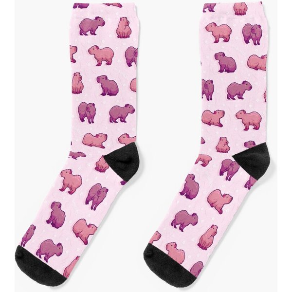 Capybara In Pink Socks