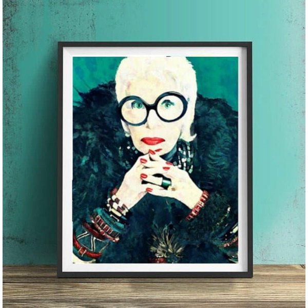 Iris Apfel Wall Art, Iris Apfel Poster, Home Decor-image