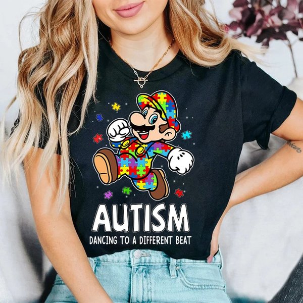 Autism Mario Shirt, Mario Autism Shirt-image