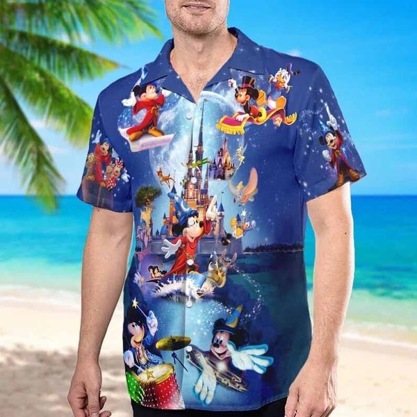 Mouse Magic Hawaii Beach Shirt, Cartoon Hawaiian 3D Shirt-image