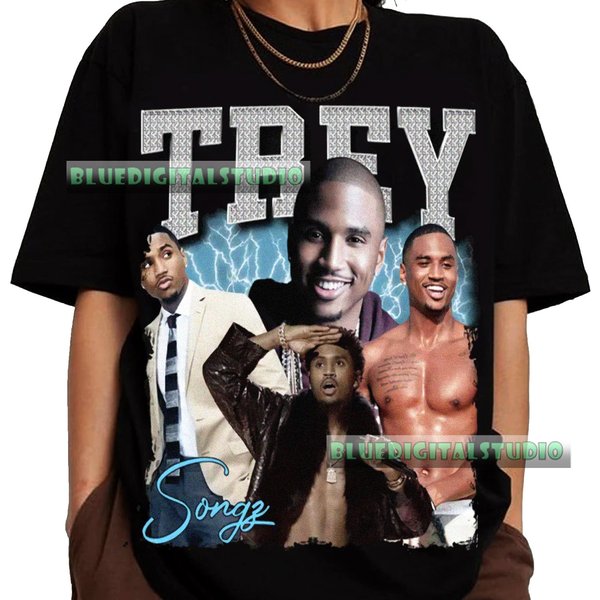 Vintage Trey Songz Shirt, The Love Hard Tour 2024 Shirt-image