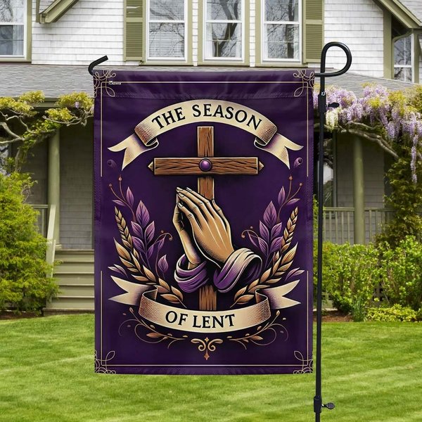 Lent Season Easter Flag, Happy Easter Day Flag-image
