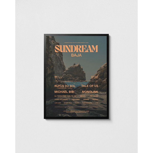 Rfs Du Sol Sundream Baja Poster, Rufus Du Sol Print-image