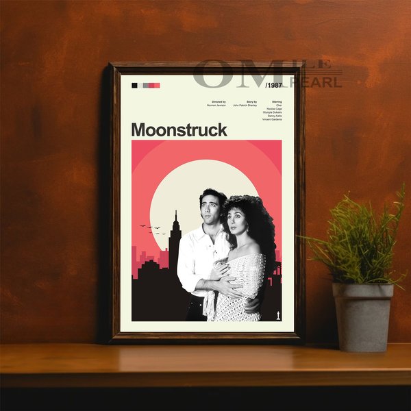 Mid Century Modern Moonstruck Movie Poster-image