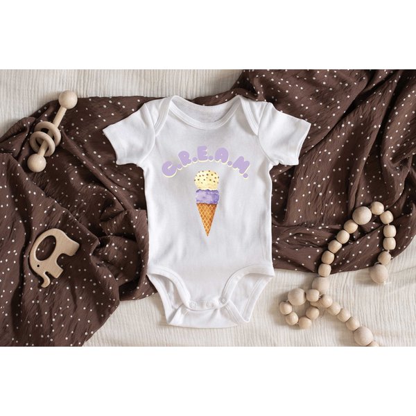 Hip Hop Onsie, C.R.E.A.M. Onsie, Funny Baby Shirt-image