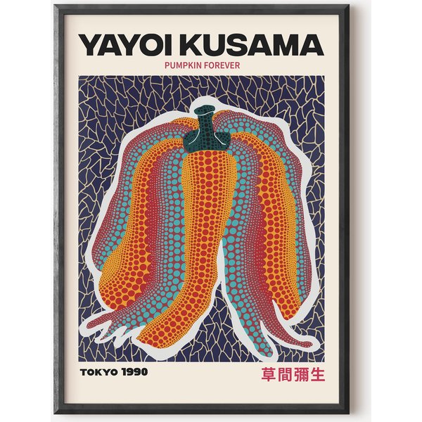 Yayoi Kusama Poster, Exhibition Poster, Pumpkin Forever-image
