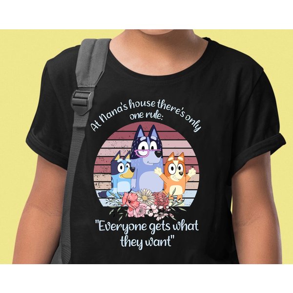 Nana's House Rule Blueydad Shirt, Blueydad Grandma Shirt-image