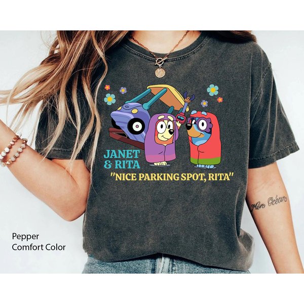 Nice Parking Spot Rita T-Shirt, Vintage Blueydad And Bingo Grannies Shirt-image