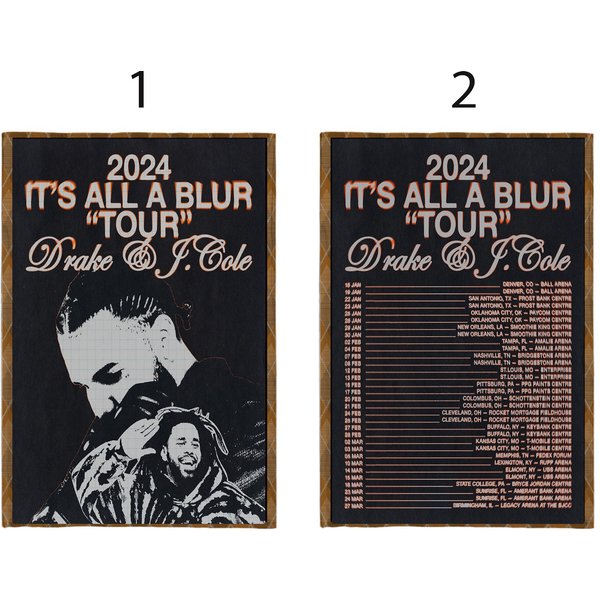 Its All A Blur Tour 2024 Drake & J.Cole Poster-image