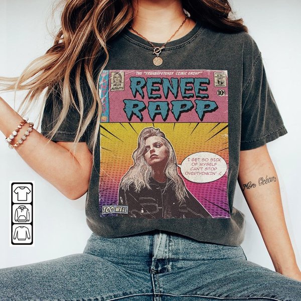Renee Rapp Comic Shirt, 90S Vintage Merch Book Art Frhaufsteher Album World Tour Ticket-image