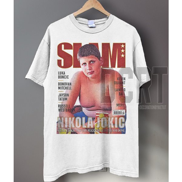 Vintage Nikola Jokic T-Shirt, Funny Nicola Jokic Slam Magazine Shirt-image