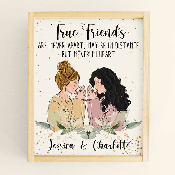 True Friends Are Never Apart - Personalized Poster - Gift For Besties, Bff, Sisters-image